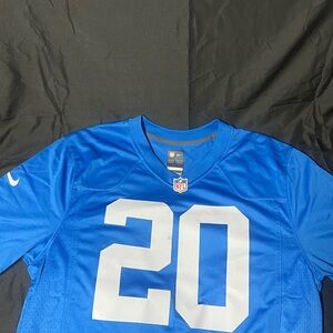 Men's Detroit Lions Barry Sanders Nike Blue Retired Player Game Jersey (Signed)